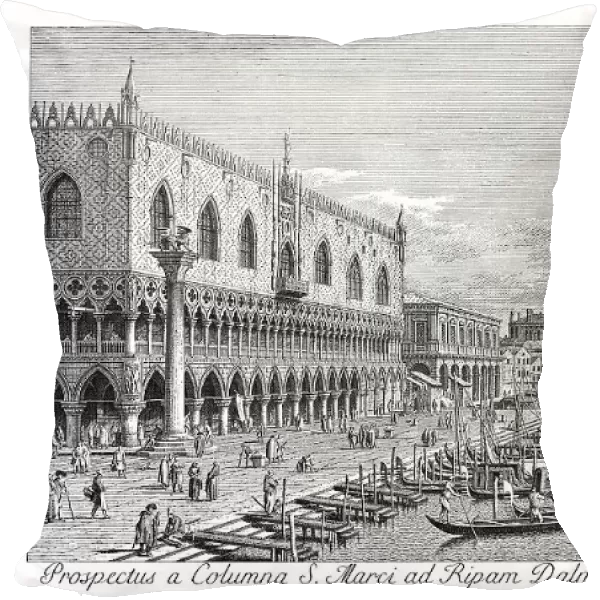 VENICE: GRAND CANAL, 1735. Riva degli Schiavoni in Venice, Italy, looking east