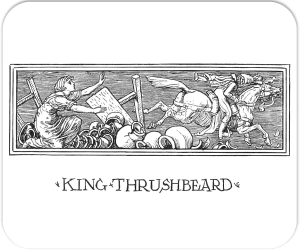 GRIMM: KING THRUSHBEARD. Drawing by Walter Crane (1845-1915) for the fairy tale