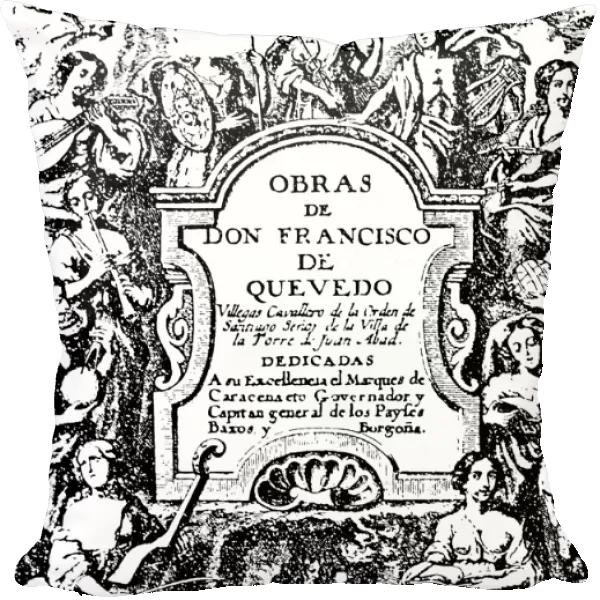 QUEVEDA Y VILLEGAS: WORKS. Title page of the Works of Don Francisco de Queveda y Villegas