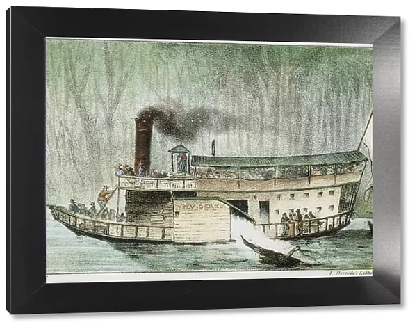 LOUISIANA STEAMBOAT, 1832. A New Orleans steamboat