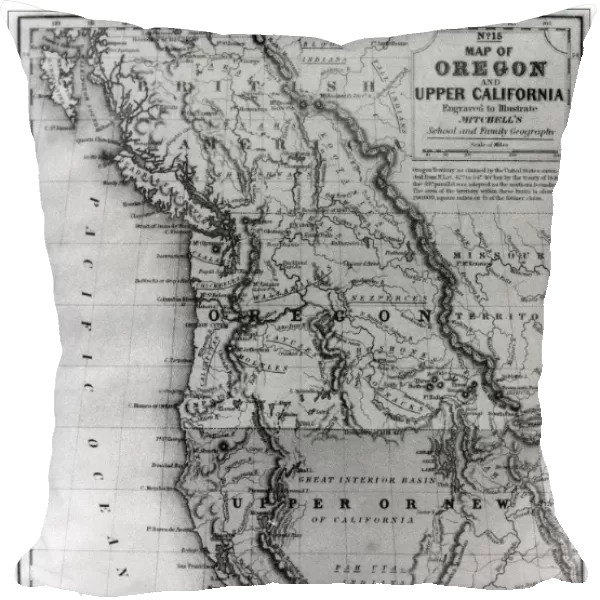 MAP OF OREGON & CALIFORNIA. A map of Oregon and Upper (or New ) California in 1846