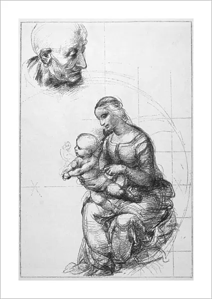 RAPHAEL: MADONNA. Study by Raphael, c1515, for his Madonna del Passeggio
