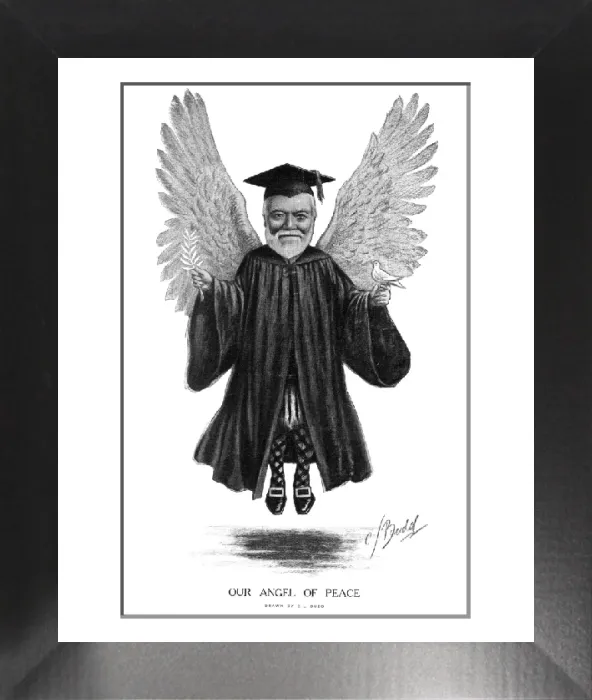 Framed Print : Print of Andrew Carnegie, 1913 Cartoon