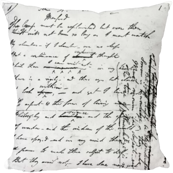 BYRON: MANFRED, 1816-17. Handwritten page from Manfred, by George Gordon Byron