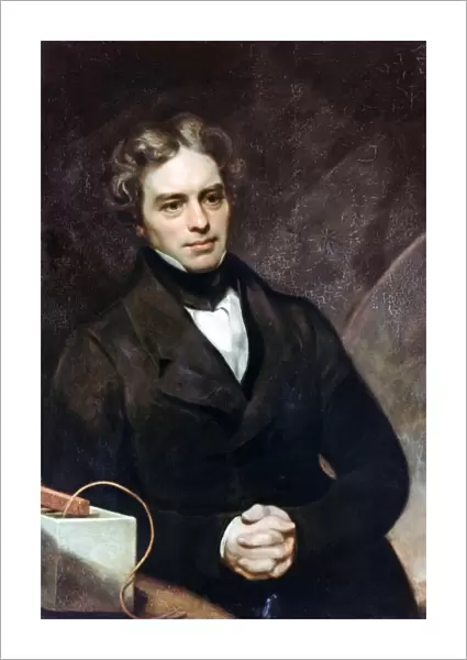 MICHAEL FARADAY (1791-1867). English chemist and physicist. Oil on canvas, 1842