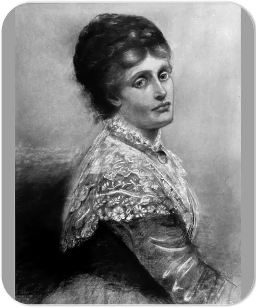 UNA HAWTHORNE (1844-1877). Daughter of Nathaniel Hawthorne. Pastel, 1874, by William Gorman Wills