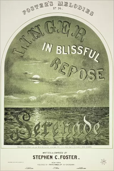 FOSTER SONG SHEET, 1858. Lithograph cover of the first edition of Stephen Foster s