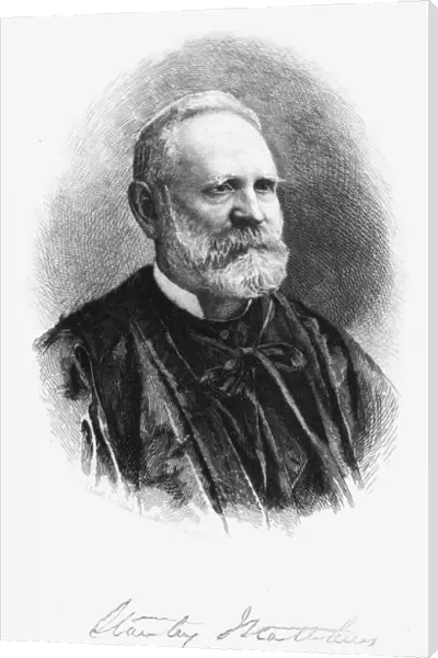 STANLEY MATTHEWS (1824-1889). American jurist. Etching, 1890, by Albert Rosenthal