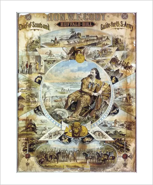 BUFFALO BILL POSTER, c1884. Lithograph poster for Buffalo Bills Wild West Show, c1884