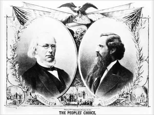 PRESIDENTIAL CAMPAIGN, 1872. Horace Greeley and Benjamin Gratz Brown as the Liberal