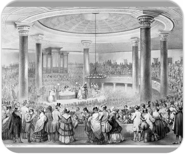 AMERICAN ART UNION, 1847. Distribution of the American Art Union prizes at the Tabernacle