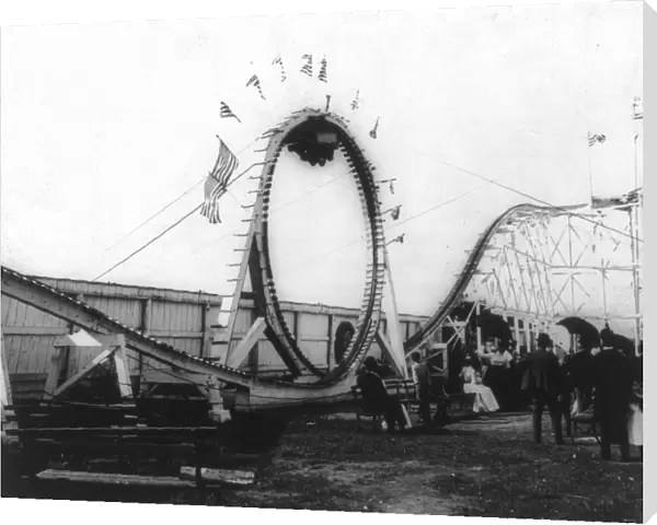 STEEPLECHASE PARK, c1900. The Flip Flap loop rollercoaster at Steeplechase Park
