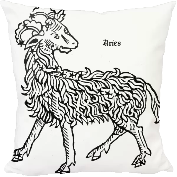 ZODIAC: ARIES, 1482. Aries, the ram. Zodiacal woodcut from Gaius Julius Hyginus