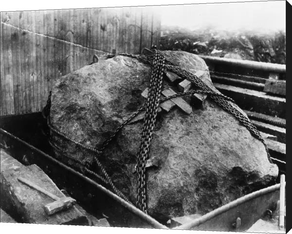 AHNIGHITO METEORITE, 1897. The Ahnighito meteorite being transported during Robert
