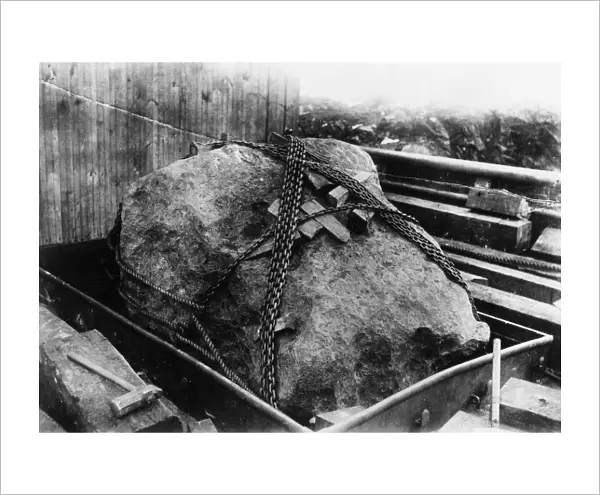 AHNIGHITO METEORITE, 1897. The Ahnighito meteorite being transported during Robert