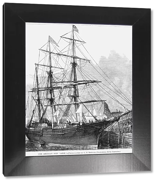 LIBERIAN SHIP, 1878. The Liberian ship Azor - Photographed by G. N. Barnard, Charleston
