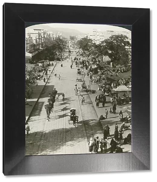 INDIA: JAIPUR, c1907. The broad spacious Johri bazaar, a typical street in Jaipur