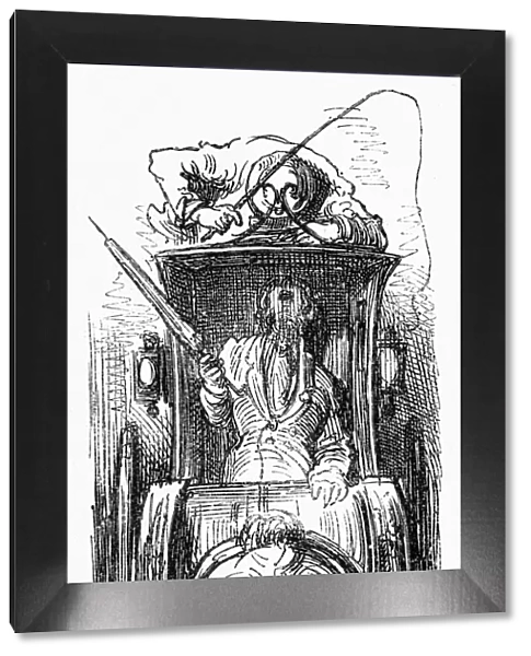DORE: LONDON: 1872. Hansom Cab. Wood engraving after Gustave Dore from London: A Pilgrimage