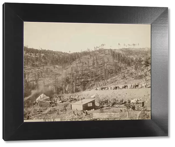 SOUTH DAKOTA, c1890. Wade and Jones railroad camp at Whitewood Canyon, Black, South Dakota