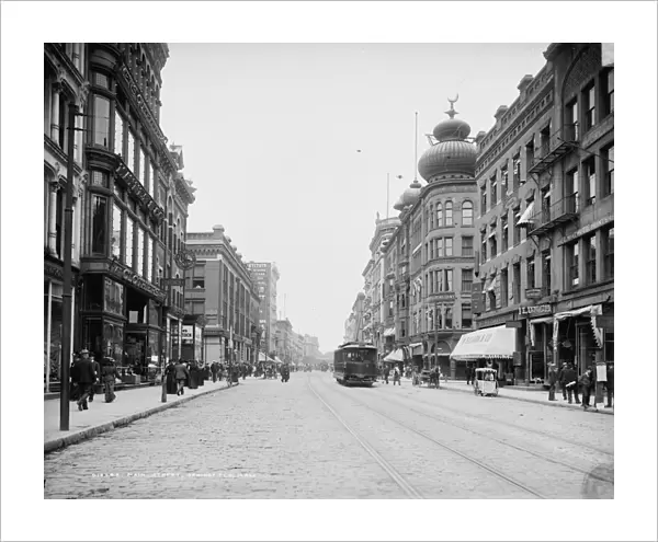 MASSACHUSETTS: SPRINGFIELD. A view of Main Street in Springfield, Massachusetts