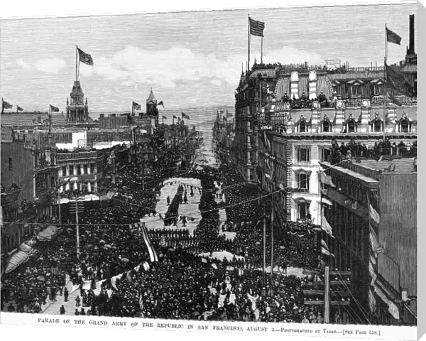 SAN FRANCISCO: GRAND ARMY. Parade of the Grand Army of the Republic in San Francisco