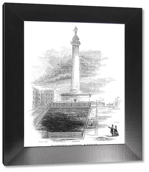 BALTIMORE: MONUMENT, 1853. The Washington Monument in Baltimore, Maryland. Engraving