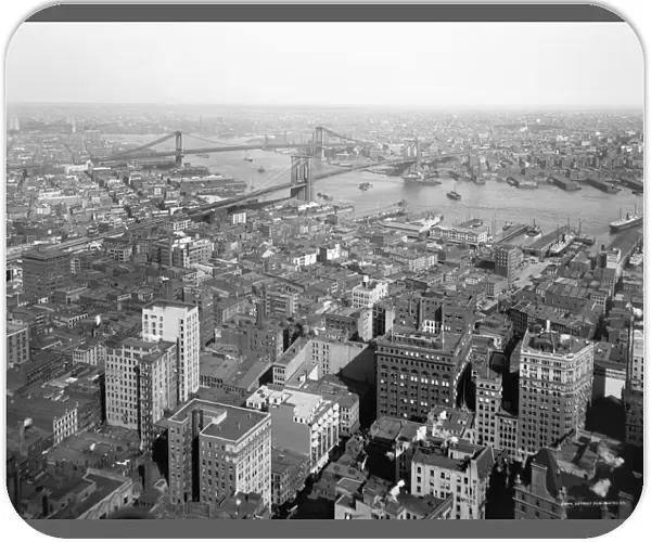 NEW YORK CITY, c1905. A view of the city looking East from the Singer Tower, New York
