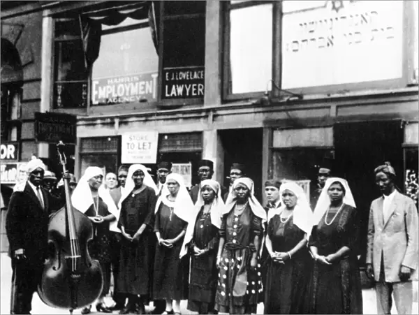 BLACK JEWS IN HARLEM, 1929. Photographed in 1929