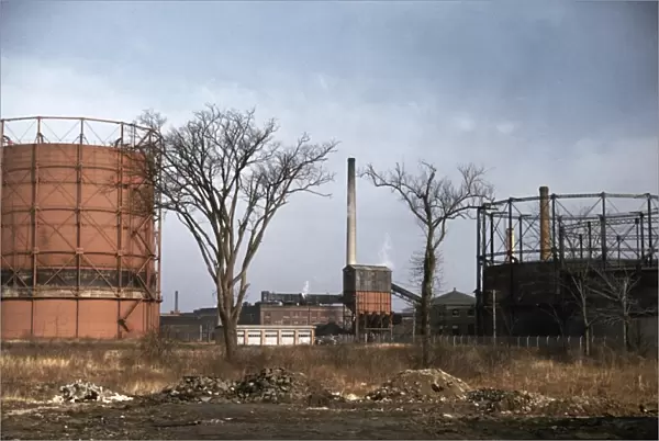 INDUSTRY, c1941. Industrial area in Massachusetts, possibly around New Bedford