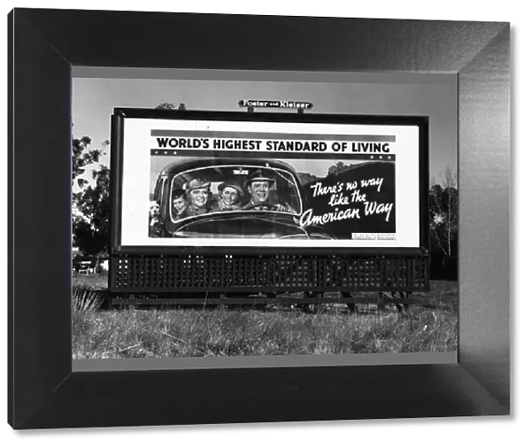 HIGHWAY BILLBOARD, 1937. National billboard advertising campaign sponsored by the