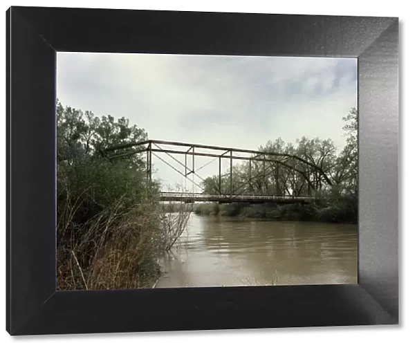 MONTANA: MILK RIVER BRIDGE. Bridge over the Milk River at the Fort Belknap Indian