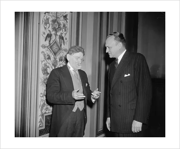 LEWIS & LUCAS, c1938. Senators J. Hamilton Lewis and Scott Lucas, both from Illinois