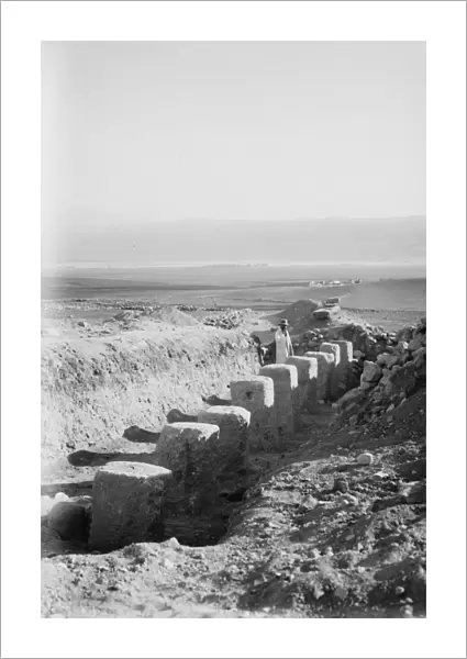 PALESTINE: TEL HAZOR. Partially excavated ruins of the ancient city of Tel Hazor