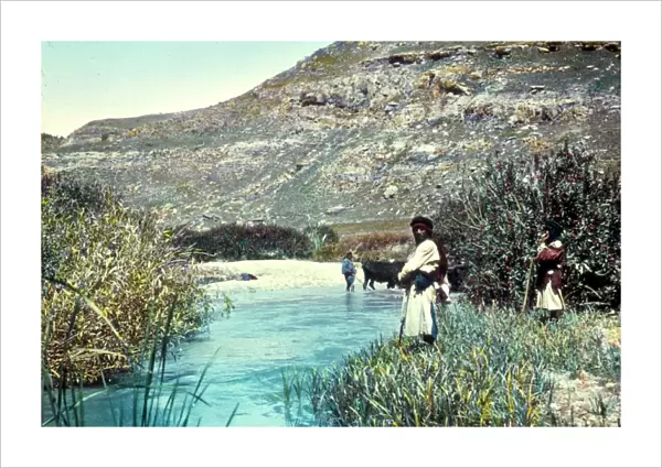 JORDAN: JABBOK RIVER. Scene along the Jabbok River near Zarqa, Jordan