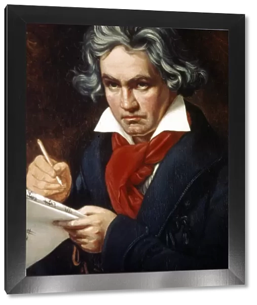 LUDWIG van BEETHOVEN (1770-1827). German composer. Oil, 1819-1820, by Joseph Carl Stieler