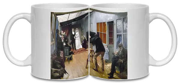 PHOTOGRAPHY STUDIO, c1878. Wedding Party at a Photographers Studio. Oil on canvas, 1878-9, by Pascal Dagnan-Bouveret