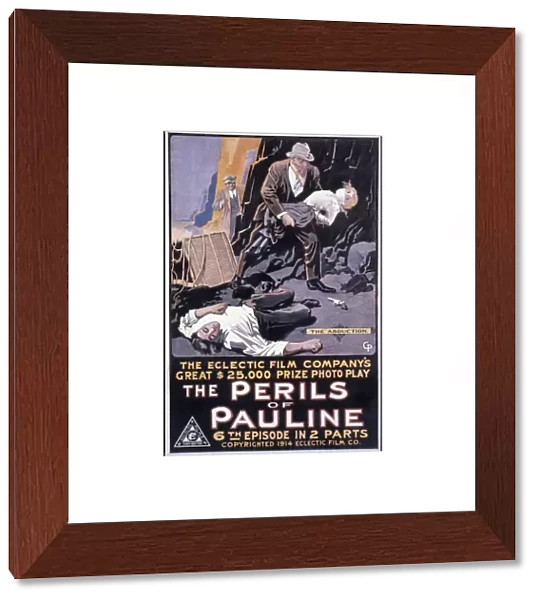 FILM: THE PERILS OF PAULINE serial film poster, 1914