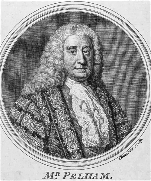 HENRY PELHAM (1695-1754). English statesman. Copper engraving, English, 18th century