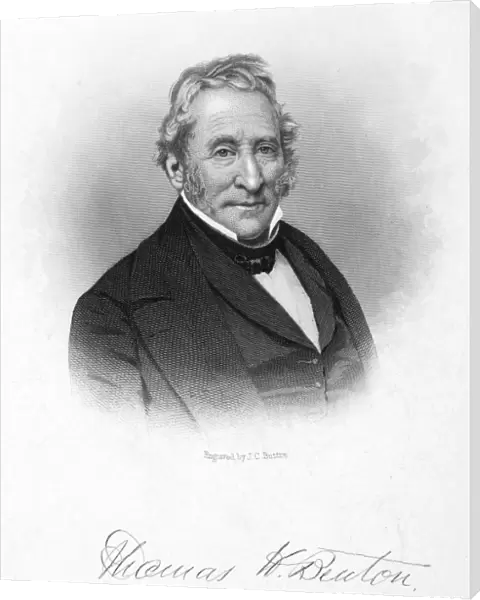 THOMAS HART BENTON (1782-1858). American political leader. Steel engraving, 19th century