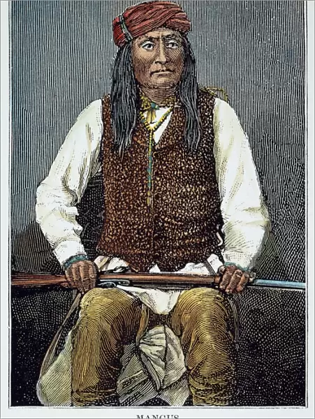 MANGAS COLORADAS (c1797-1863). Apache chief. Wood engraving, 1886