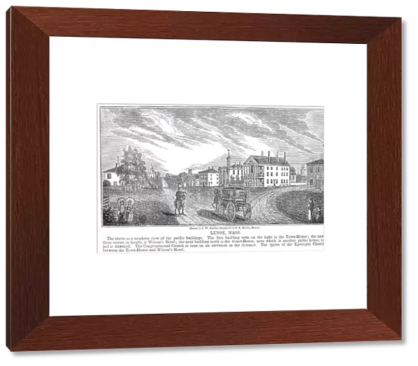 MASSACHUSETTS: LENOX, 1839. The town of Lenox, Massachusetts. Wood engraving, American, 1839