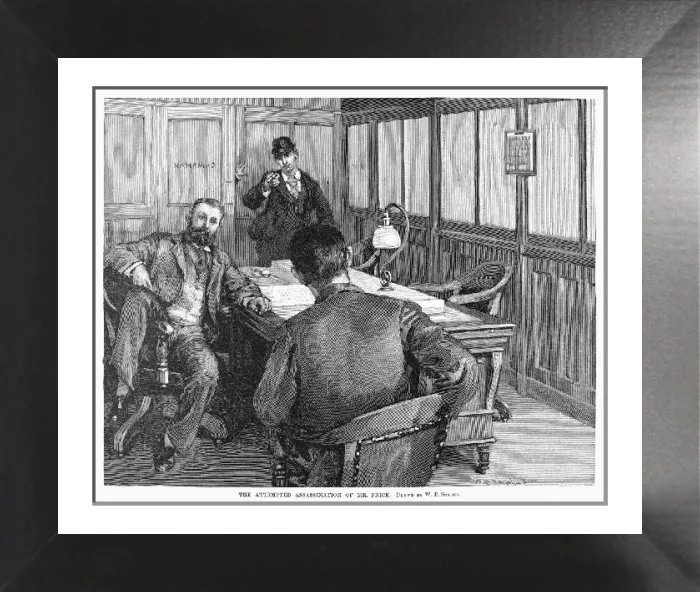 Framed Print : Wood engraving print of Henry Clay Frick Framed Print : Wood engraving print of Henry Clay Frick