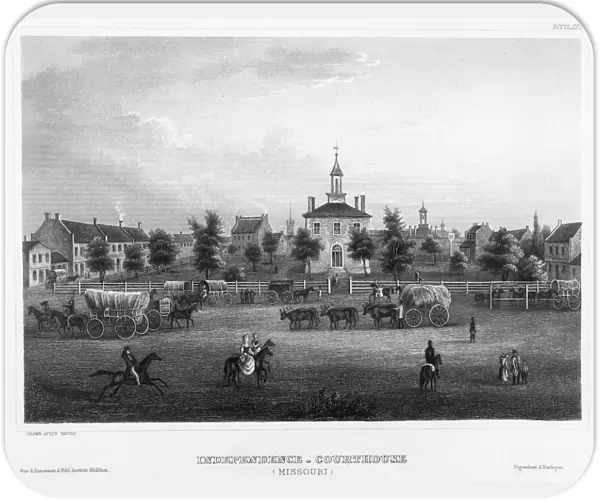 MISSOURI: COURTHOUSE, c1853. Independence Courthouse in Independence, Missouri. Engraving, c1853