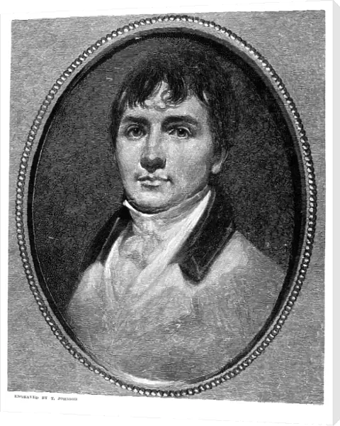 ROBERT BURNS (1759-1796). Scottish poet. Wood engraving after a miniature