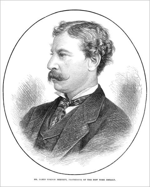 JAMES GORDON BENNETT, JR. (1841-1918). American newspaper publisher and editor. Wood engraving, English, 1872