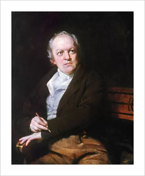 WILLIAM BLAKE (1757-1827). English artist, poet, and mystic. Oil on canvas, 1807, by Thomas Phillips