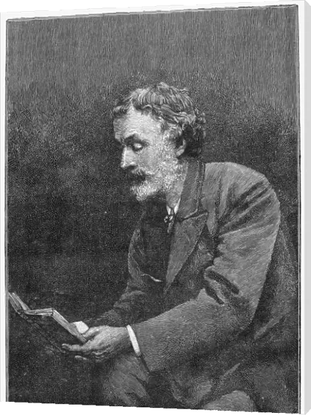 GEORGE MEREDITH (1828-1909). English novelist and poet. Wood engraving, 1891
