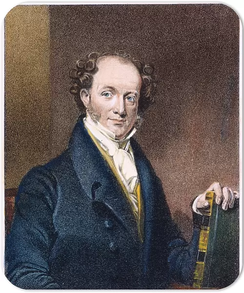 8th President of the United States. Stipple engraving, 1836, after a painting by Henry Inman