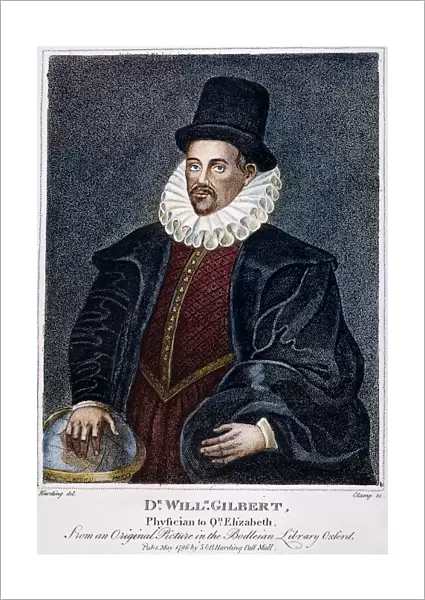 English physician and physicist. Stipple engraving, English, 1796, after a painting of 1591, now lost