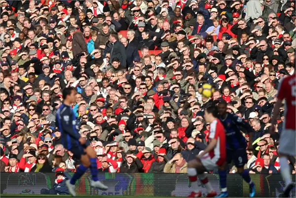 Arsenal fans. Arsenal 2: 0 Sunderland. Barclays Premier League. Emirates Stadium, 20  /  2  /  10